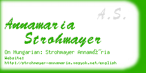 annamaria strohmayer business card
